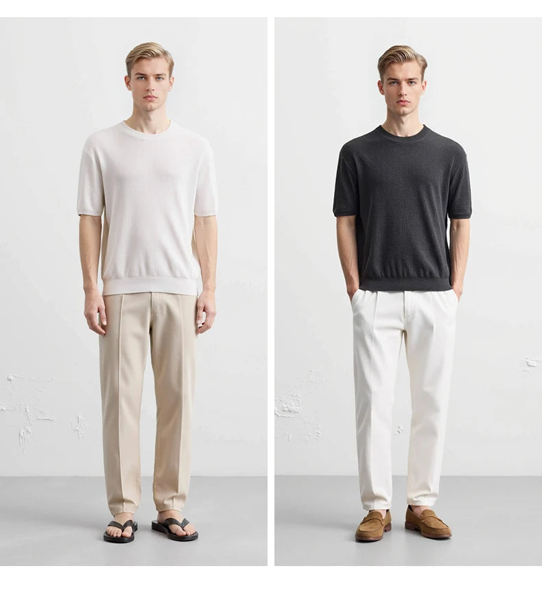 Knitted Smart Casual Tee Men