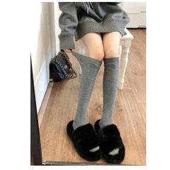 Ribbed Knee Warm Socks