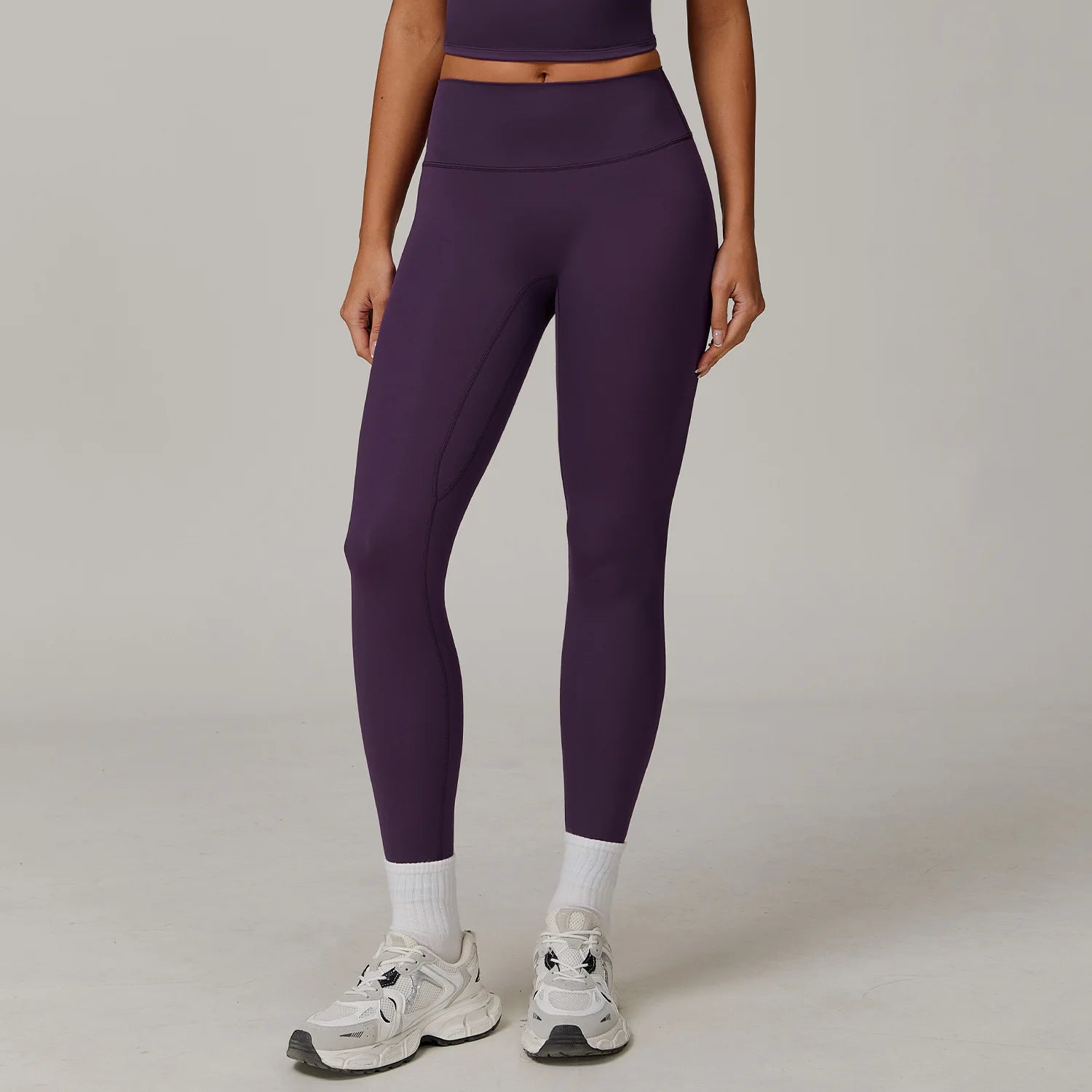 Fitness Leggings High Rise Hip Lift Brushed Soft Material For Ladies Outdoor Elastic Slim Fit Outer Wear Sports Tight Pants