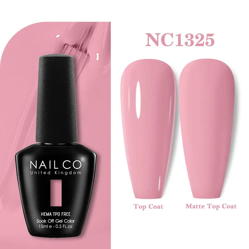 NAILCO 333 Colors Gel Nail Polish Semi Permanent Varnishes Nails Art Design Hybrid Soak Off Top Base Coat UV Gel Manicure 15ml