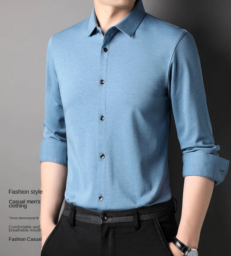 Mulberry Silk Blend Slim Shirt