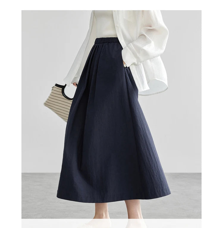 Office Essential A-Line Midi Skirt