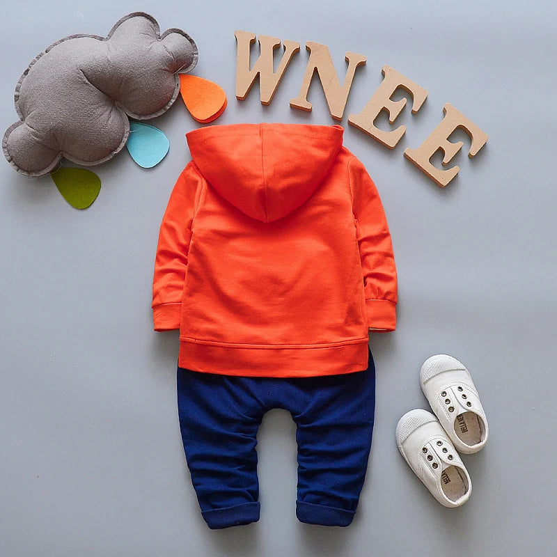 Baby Boy Hooded Cotton Set