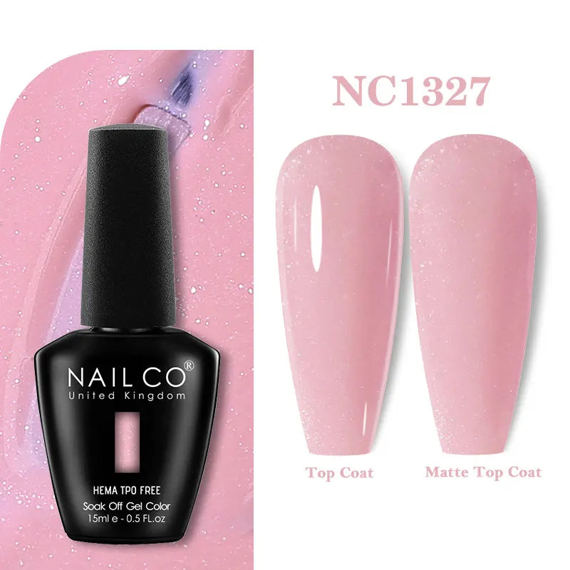 NAILCO 333 Colors Gel Nail Polish Semi Permanent Varnishes Nails Art Design Hybrid Soak Off Top Base Coat UV Gel Manicure 15ml