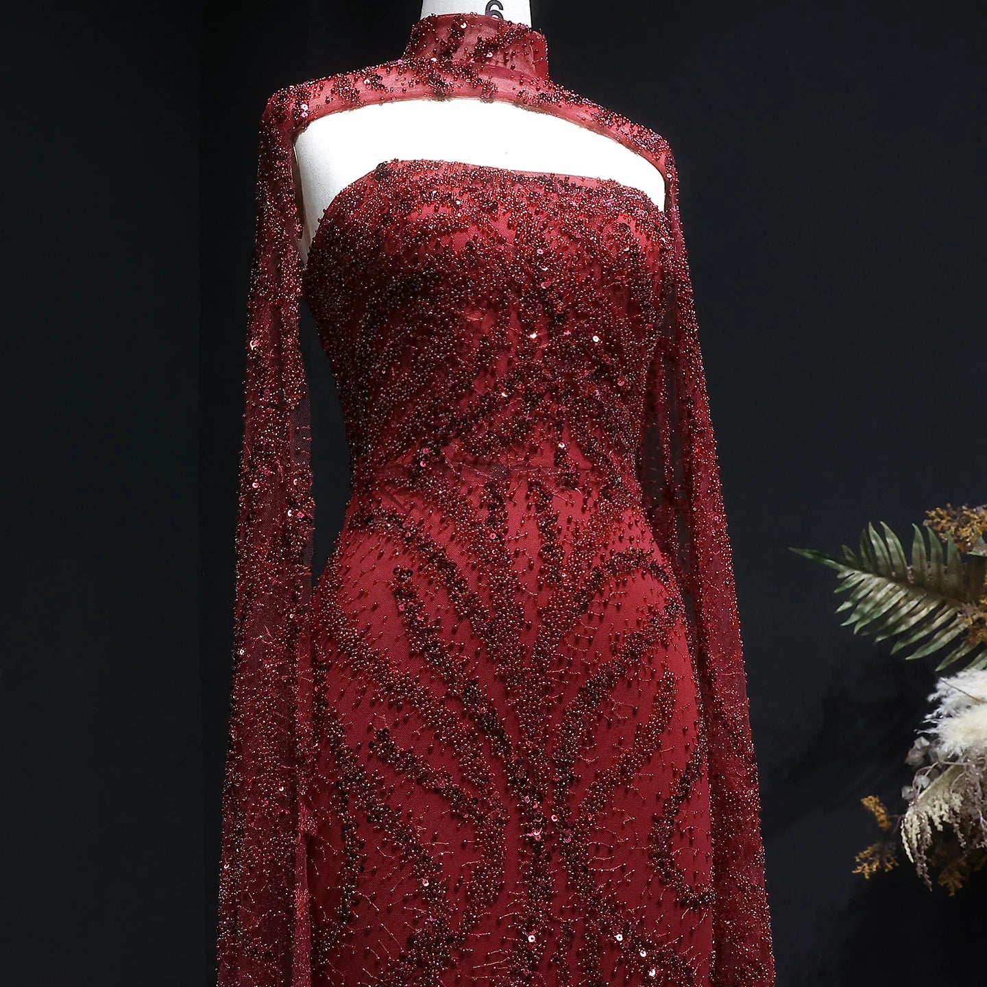 Sharon Said 2026 Luxury Evening Party Gowns Women' s Wedding Prom Dresses with Flowing Sleeves Elegant Mermaid SS663 Customized