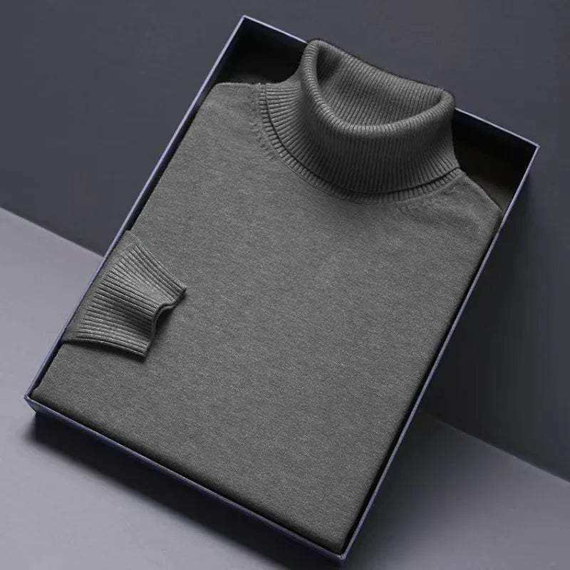 Minimal Turtleneck Knit Pullover