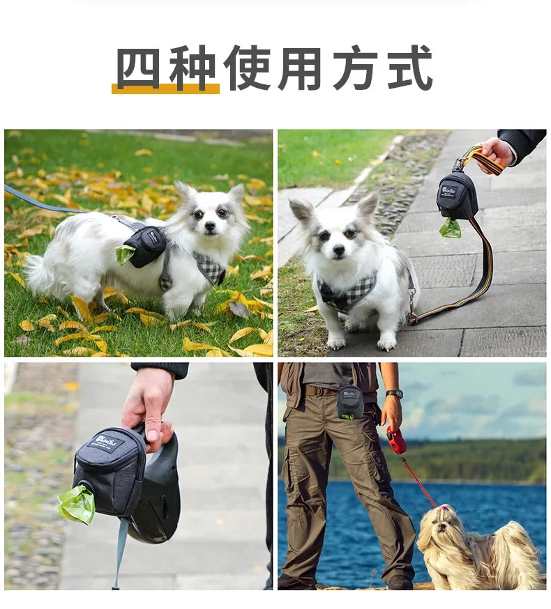 Portable Dog Training Treat Bag Outdoor Pet Dog Treat Pouch Puppy Snack Reward Waist Bag Dog Poop Bag Dispenser Pet Accessories