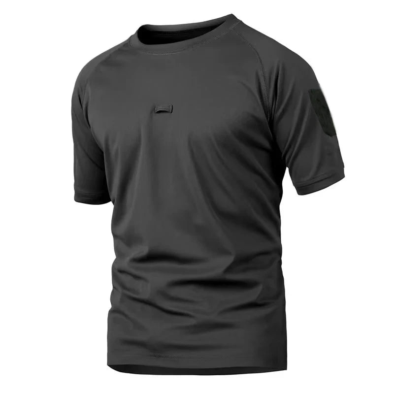 Mens Summer T-shirt Male Camping Hiking Trekking Tops Training Running Climbing Gym Breathable Pullover Casual Cargo Shirts