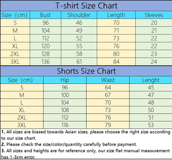 Men's Tracksuit T-shirts and Sports Shorts Urban Casual Fashion Short Sleeve Outfits Male Summer Home Outdoor Comfort Tees Set