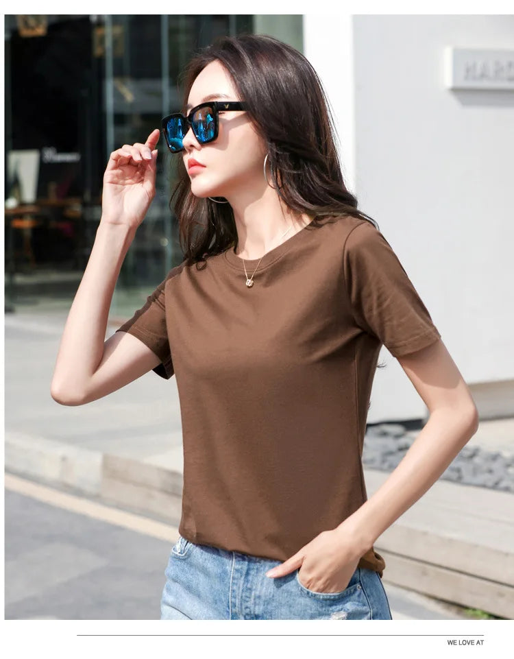 Pure Cotton Casual Loose Tee