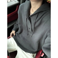 New Autumn Winter Sweaters for Men Loose Trendy Brand Hooded Pullover Sweaters