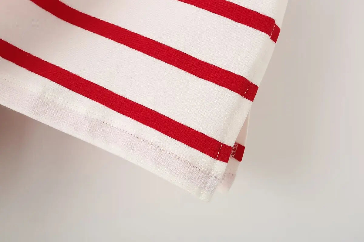 Striped Cotton Summer Tee Women