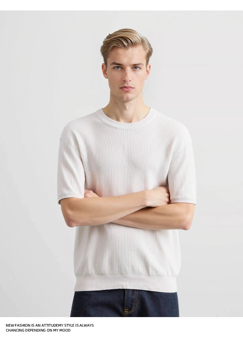 Knitted Smart Casual Tee Men