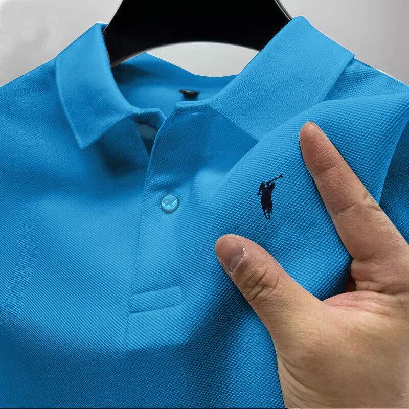 Golf Polo Shirt Men's Business Polo Collar Half Sleeved Top New Summer Casual Short Sleeved T-shirt for Men An