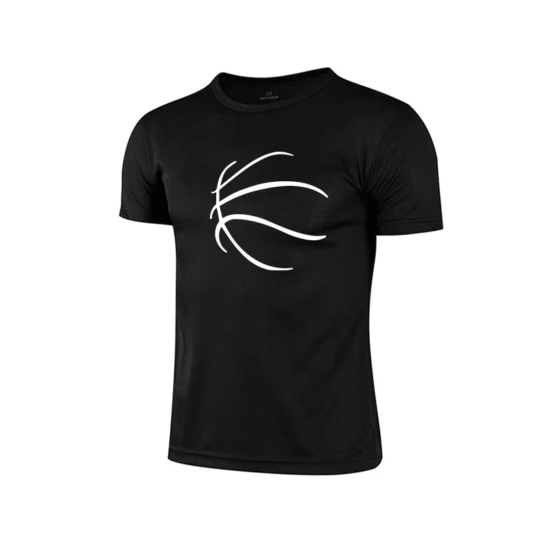 2025 Men's Exercise Training T-shirts Summer Outdoor Casual Sport Running Short Sleeved Top Gym Fitness Tees Basketball Jersey