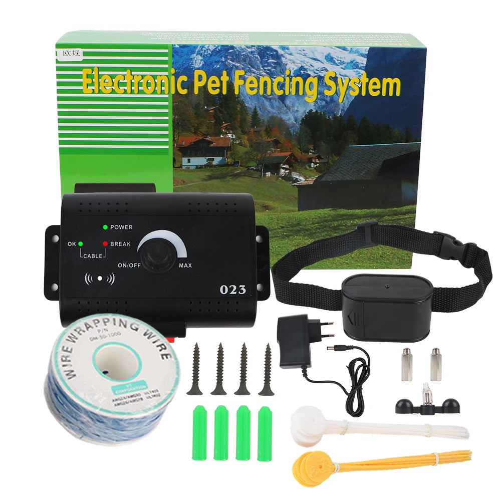 Dog Training Collar Pet Accessories Electronic Pet Fence System Containment Waterproof Electric Dog Fence Sound Shocked Collar