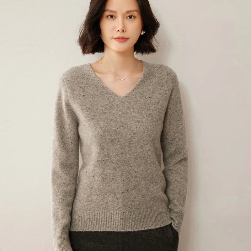 Merino Wool V Neck Sweater