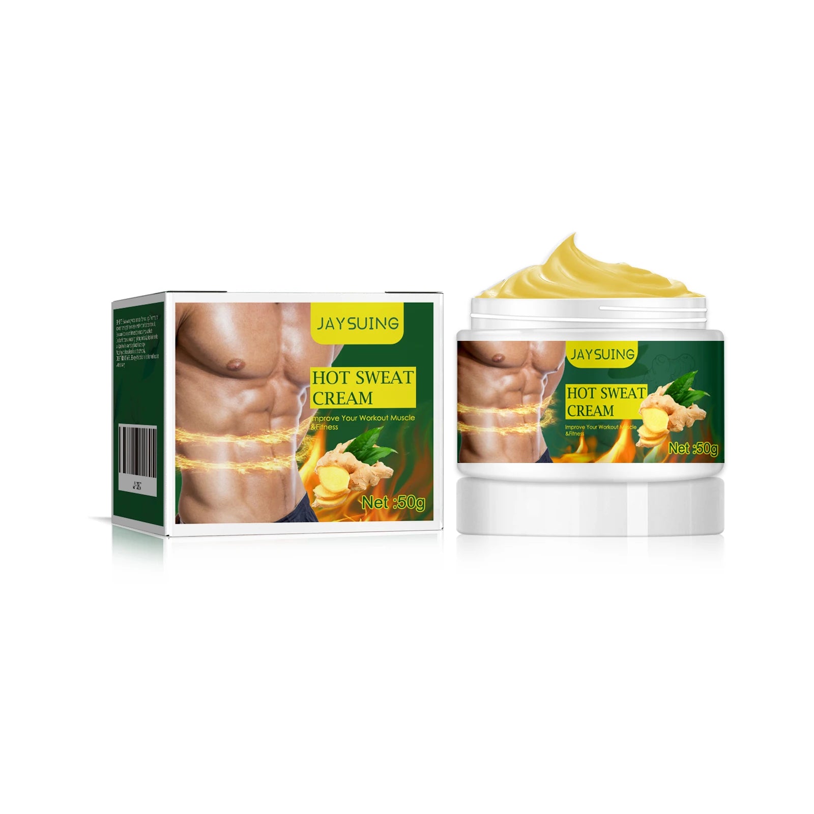 Men's Massage Cream for Body Care Warming Sensation Post Workout Recovery Moisturizing Skin Firming Routine Non Greasy 50g