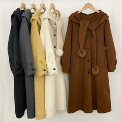 Korean Fur Wool Winter Coat
