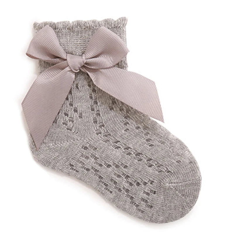 Baby Girl Lace Ruffle Grip Socks