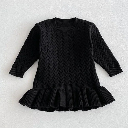 Knitted Princess Party Girls Dress