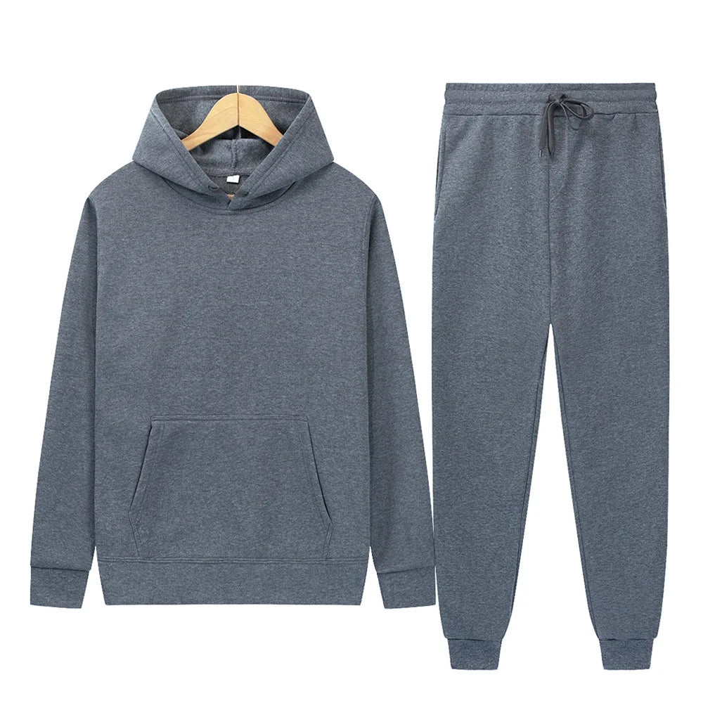 Men's Women 2Pcs Sets Fleece Sweatshirt Hoodies Pants Korda Inspired Tribute Male Sportswear Tracksuits Unisex Ensemble Homme