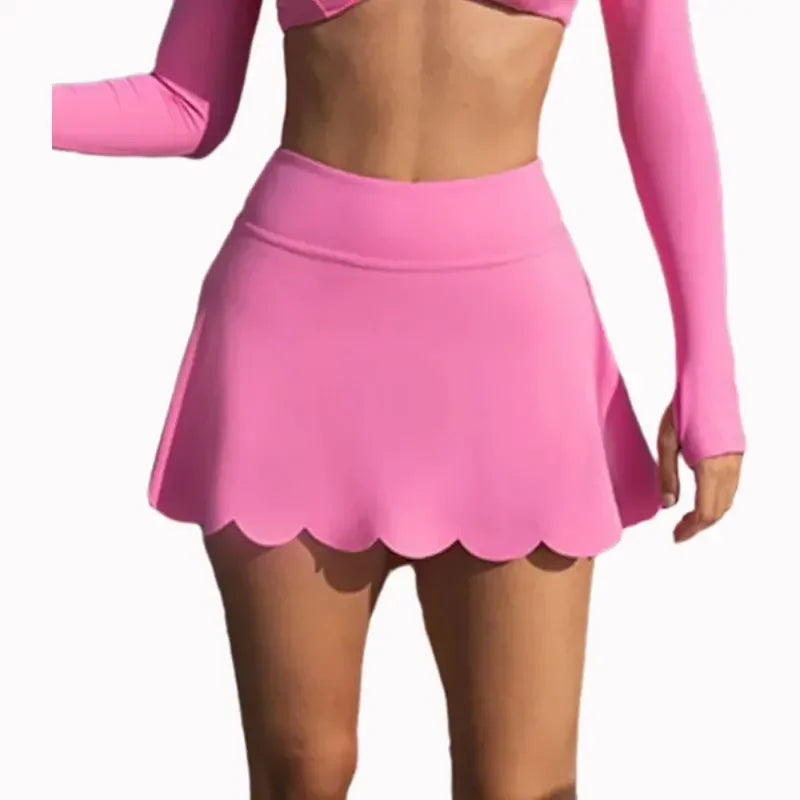 Slim Fit Tennis Skirt Shorts