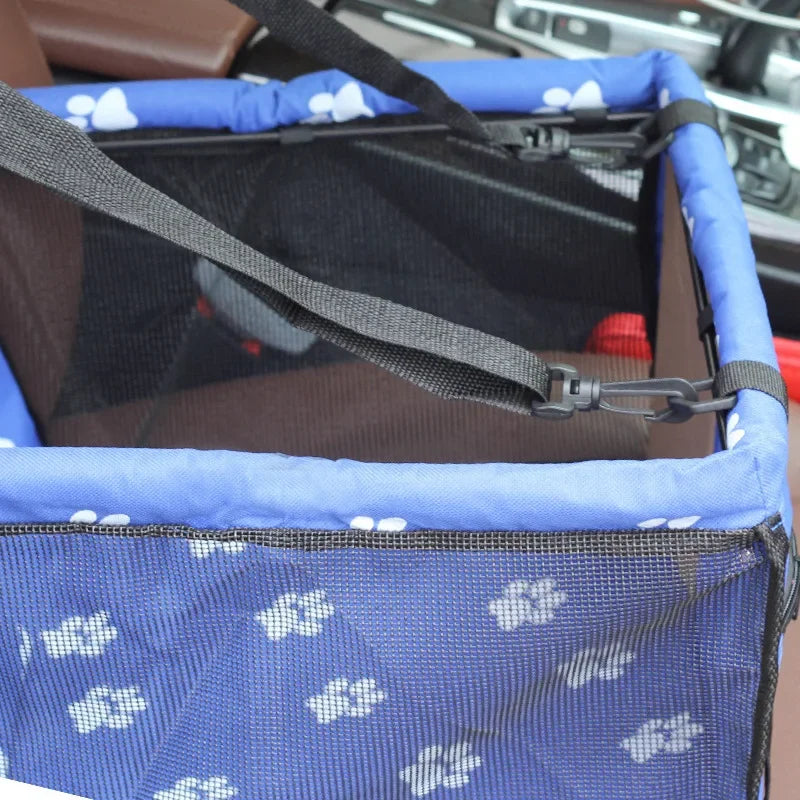 Pet Dog Car Carrier Seat Bag Waterproof Basket Folding Hammock Pet Carriers Bag For Small Cat Dogs Safety Travelling Mesh