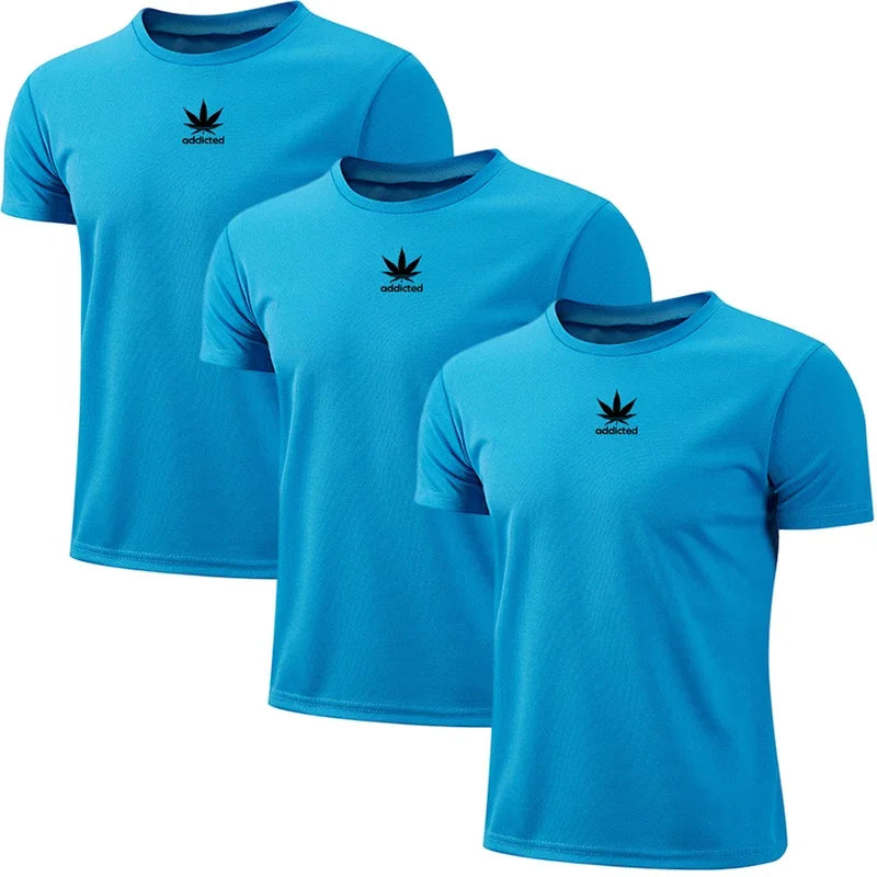 3 in 1 Workout Shirt for Men Athletic Running Gym Quick Dry Short Sleeve Performance Moisture Wicking T-Shirt