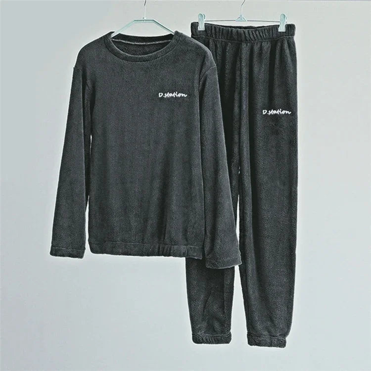 Thick Coral Fleece Pajama Set