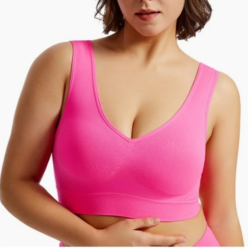 Seamless Sports Bras For Women Push-Up Bra Female Breathable Brassiere No Pads Bralette Solid Color Crop Top Sexy Lingerie S-5XL