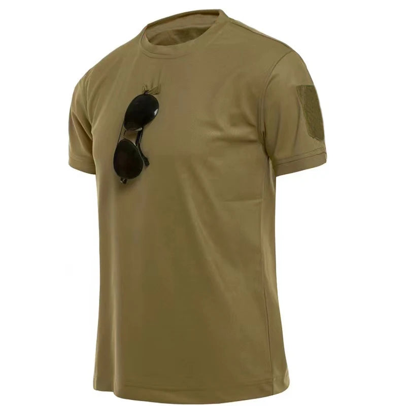 Mens Summer T-shirt Male Camping Hiking Trekking Tops Training Running Climbing Gym Breathable Pullover Casual Cargo Shirts