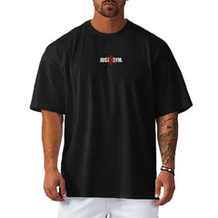 Men's Running T-Shirts Oversized Loose Sports Half Sleeve T Shirts Summer Mesh Quick Dry Fitness Workout Just Gym Clothing
