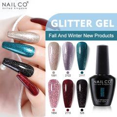 NAILCO 333 Colors Gel Nail Polish Semi Permanent Varnishes Nails Art Design Hybrid Soak Off Top Base Coat UV Gel Manicure 15ml