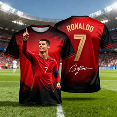 2026 Ronaldo 7 Football Jersey Chatgpt Ai Style Adults and Kids Fan Edition Summer Soccer Training Tops Comfortable Sportswear