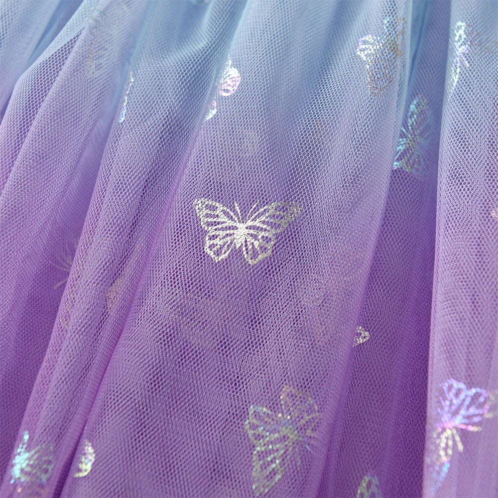 Butterfly Gradient Princess Girls Dress