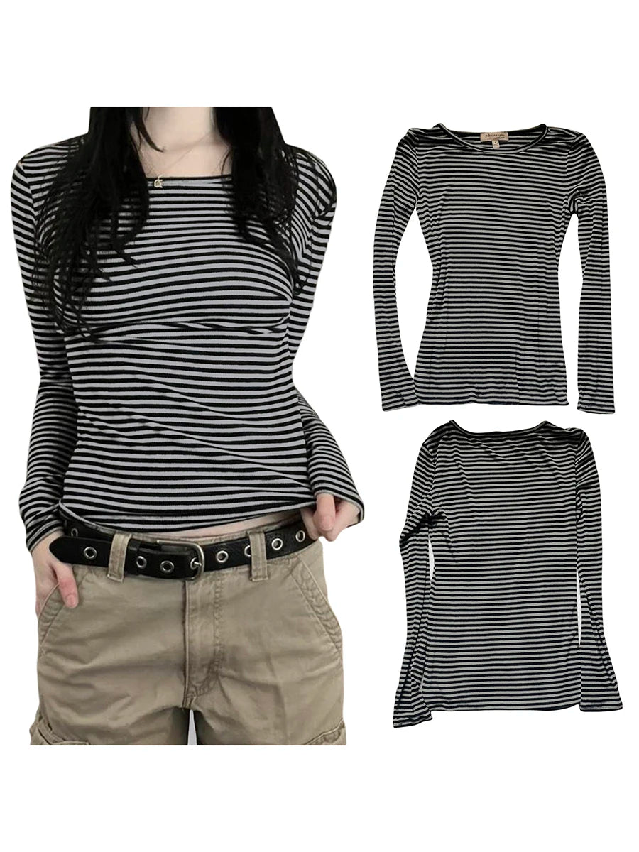 Striped Slim Long Sleeve Tee
