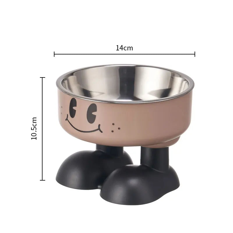 Smiling Face High-Leg Steel Bowl