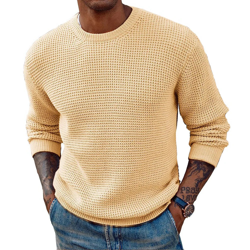 Men’s O-Neck Knit Pullover Sweater