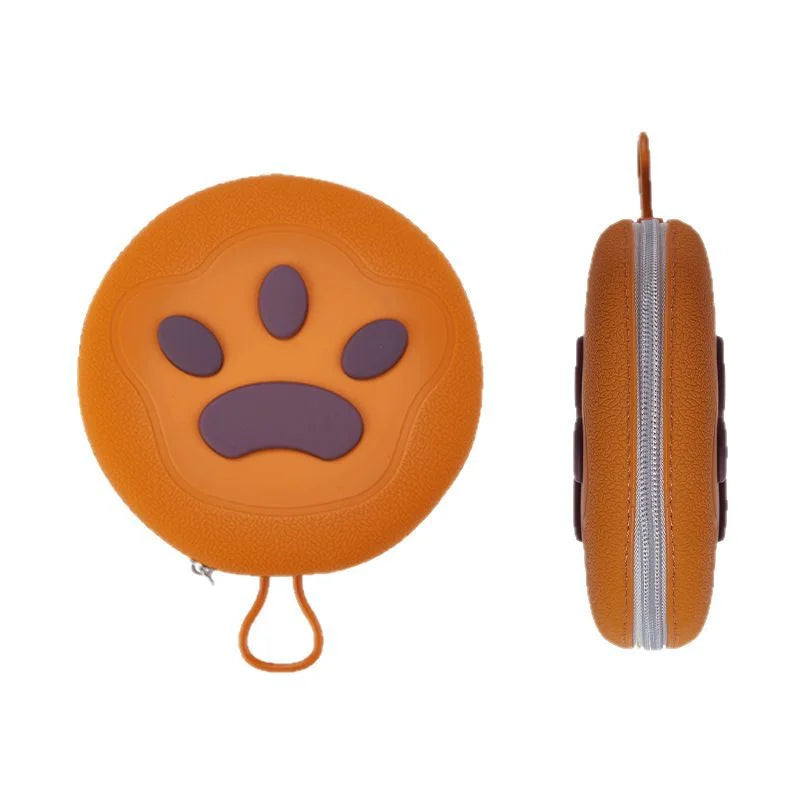 Pet silicone folding bowl dual-purpose water and food feeding bowl outdoor portable folding storage cat pet bowl  Pet supplies