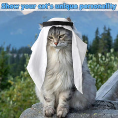 Pet Headscarf Fun Costume for Party Role Play Gathering Photo Cute Hat Pet Accessories for Small Cats Dogs Decoration Cat Hat