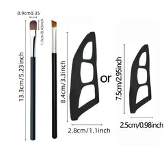 3-Piece Eye Makeup Kit - Eyeshadow Brushes & Molds, Quick Templates for Beginners, Easy Professional Look Anytime