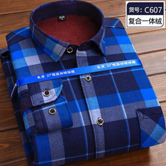 Fleece Plaid Thermal Shirt Jacket
