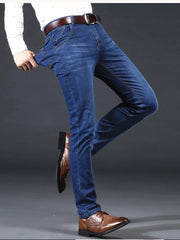 2025 Men's Jeans Casual Stretch Classic Blue Black Denim Pants Men's Texture Jeans Versatile Item Interprets Denim Fashion offic