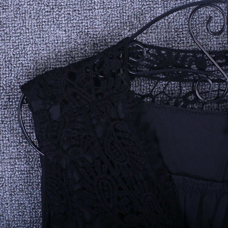 Summer tops for women  Fashion Lace Chiffon blouse V-Neck Loose Casual Chiffon Shirt