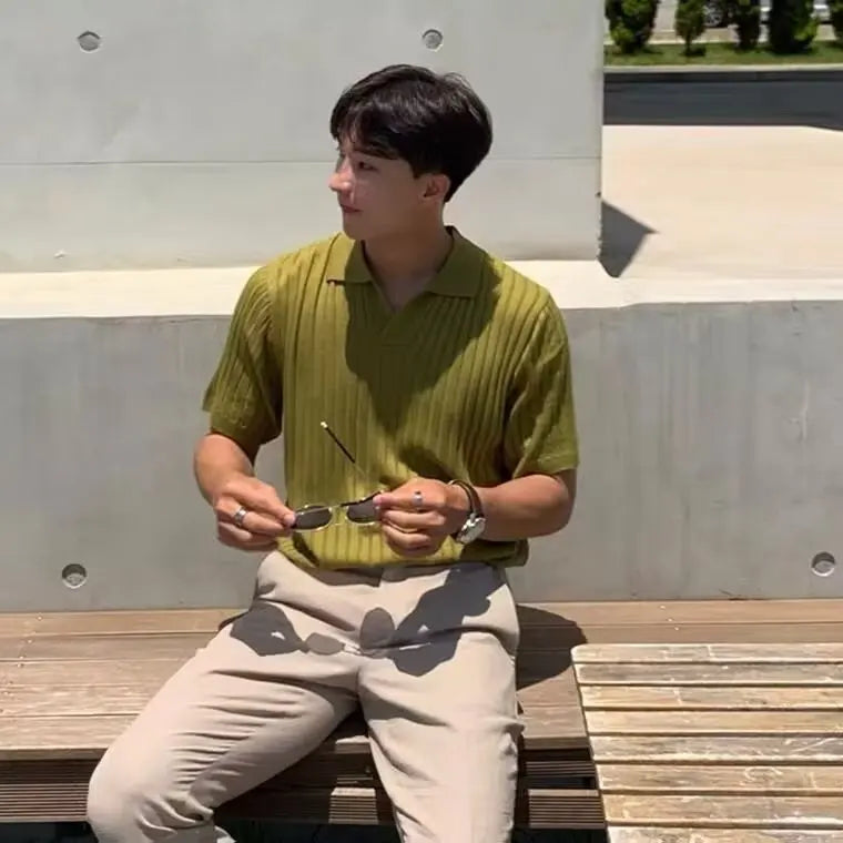 Slim Breathable Summer Knit Polo