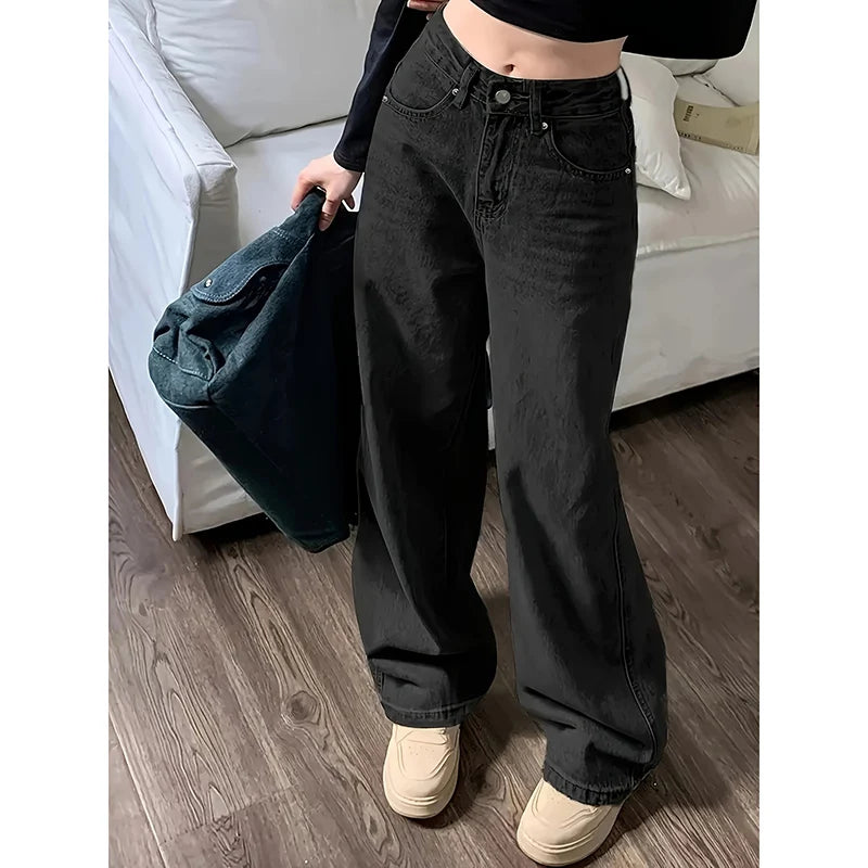 Loose High Waist Wide Jeans
