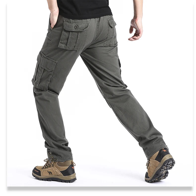 Loose Cotton Tactical Cargo Pants