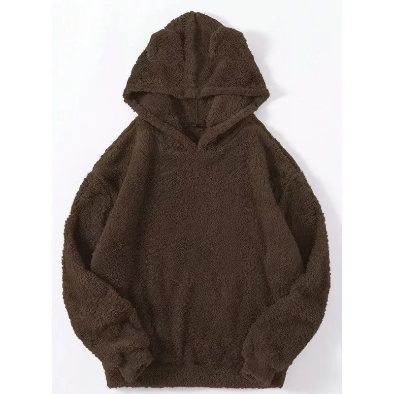 Men’s Plush Rabbit Ears Fleece Hoodie