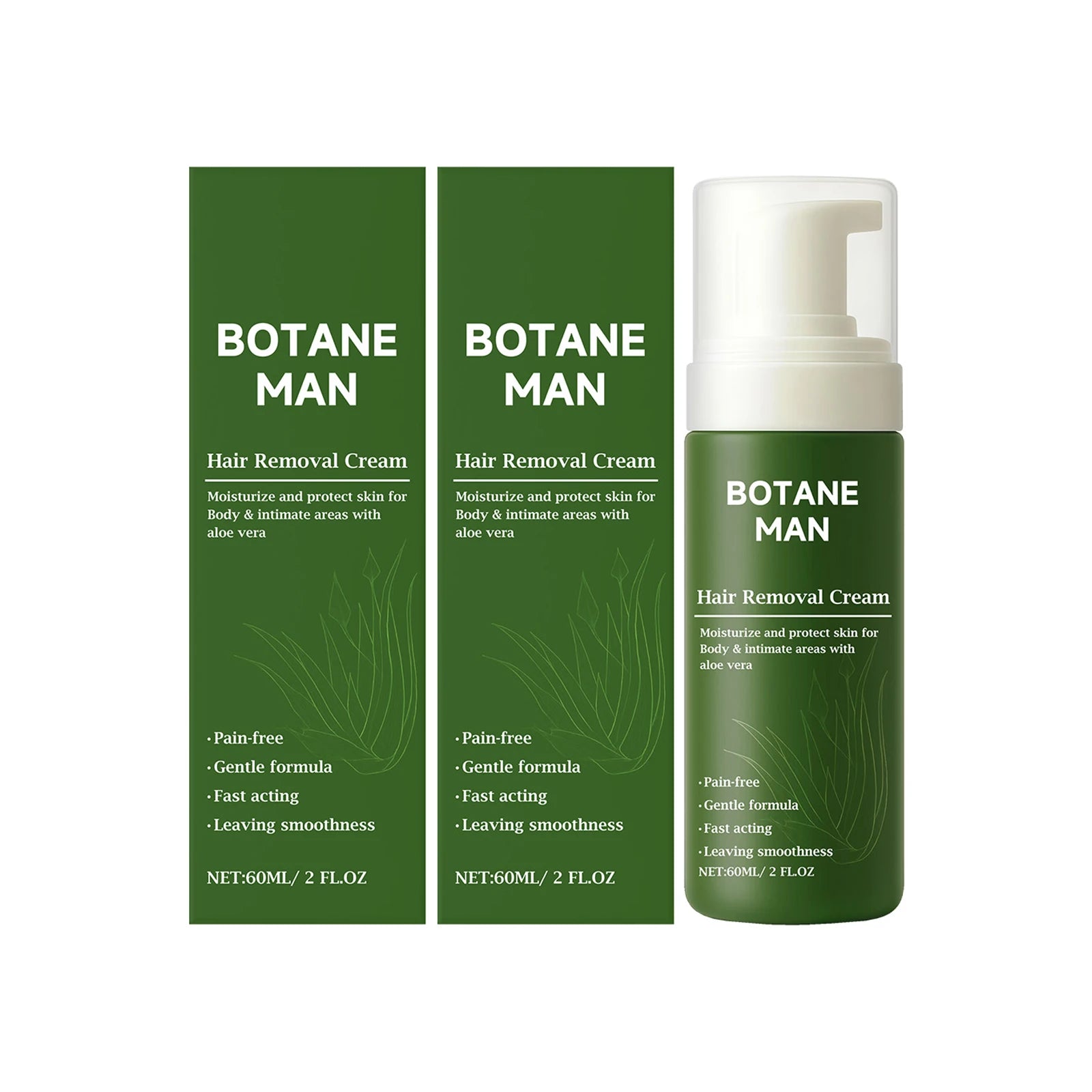 Man Hair Removal Cream Moisturizing Removing Hair & Smoothing Skin Pain-Free Long-Lasting Protection Gentle Hair Removal Mousse